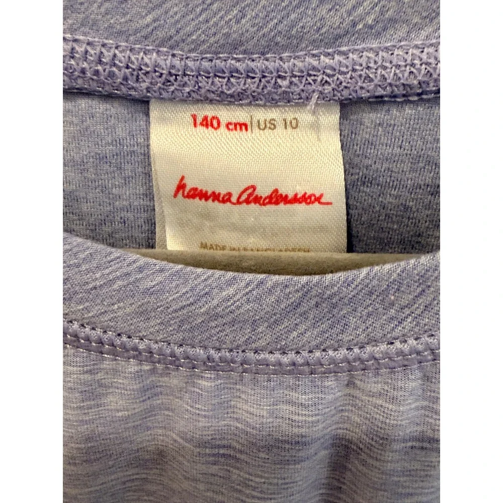 Hanna Andersson Girls Blue Space Dye Tee and Skirt Set Size 140 US 10 67523